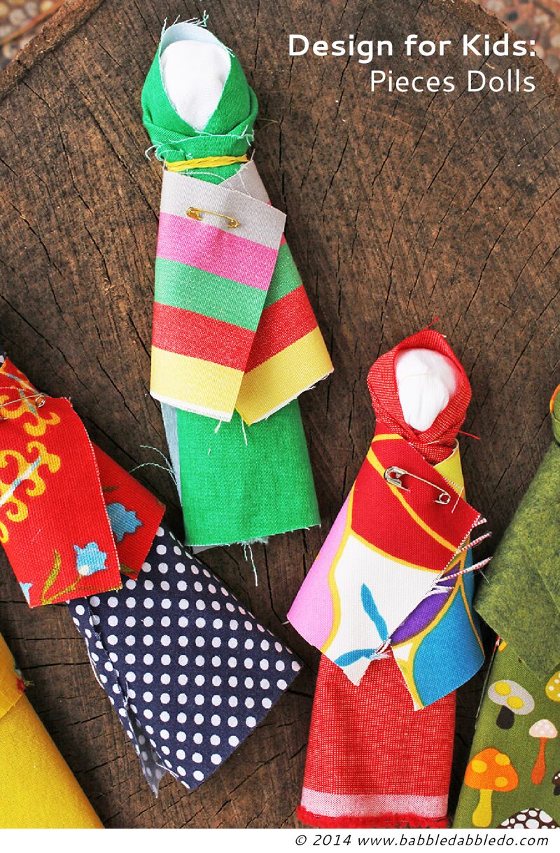 Learn how to make a doll with a craft stick and some fabric scraps. Inspired by Native American "Pieces Dolls."