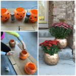 Plastic Pumpkin Mum Planters