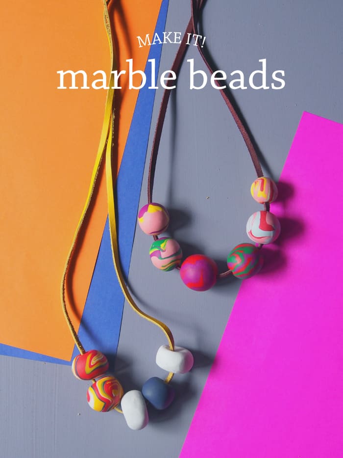Diy clay marble beads
