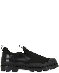 Black Canvas Slip-on Sneakers
