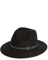 Черная шерстяная шляпа