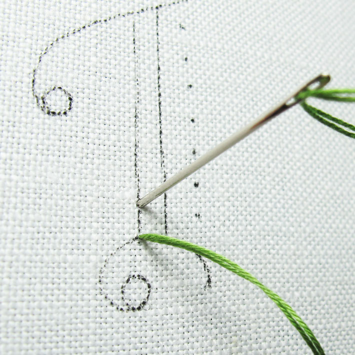 move forward a stitch length on the front