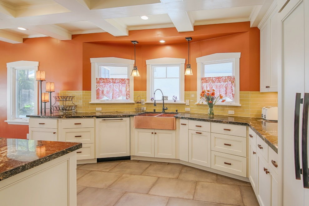 цвет стен на кухне фото дизайна