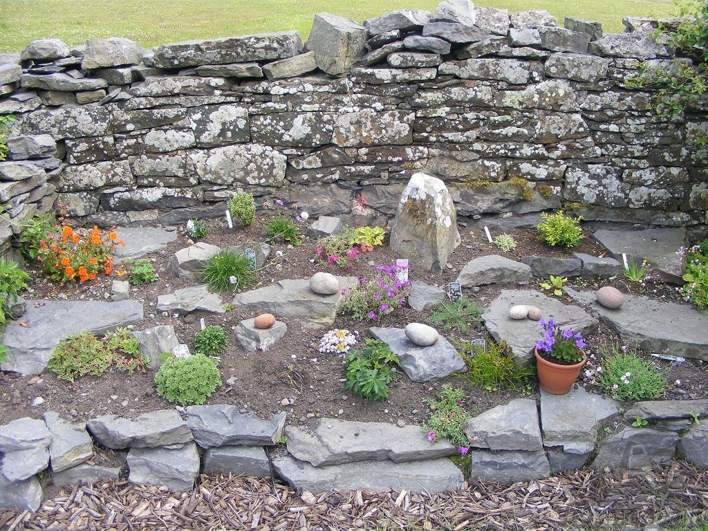 Альпинарий Каменистая стенка на садовом участке