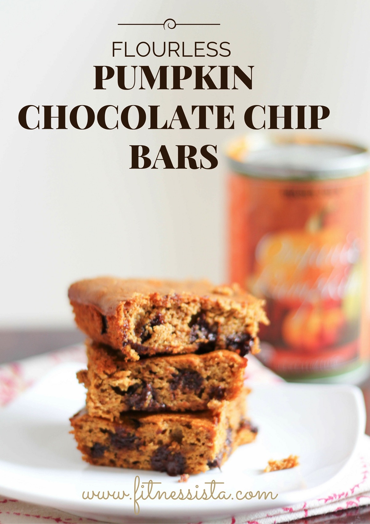 Flourless pumpkin chocolate chip bars are a fall treat packed with nutrients