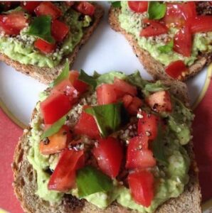 Photo of avocado and tomato toast with flaxseed from 