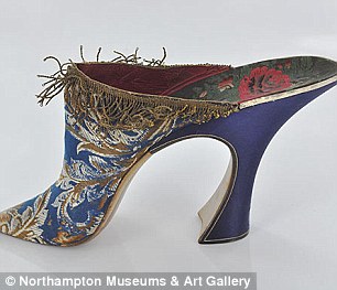 Prize Exhibition Mule (1851) Tiny toes were a must to pull off these Brocade and Silk Mules
