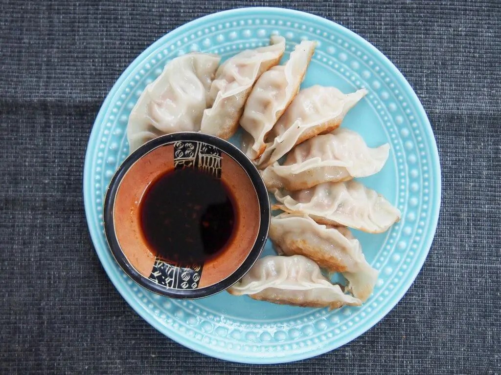 Chinese pork and cabbage dumplings