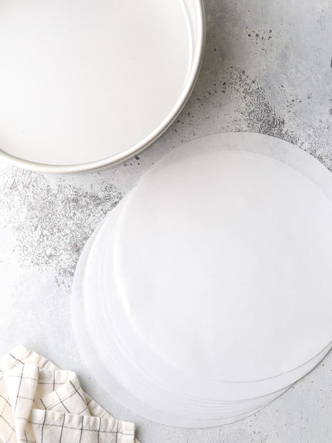 Always line cake pans with parchment paper