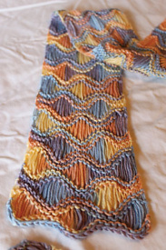 Free Knitting Pattern for Waves of Grain Scarf