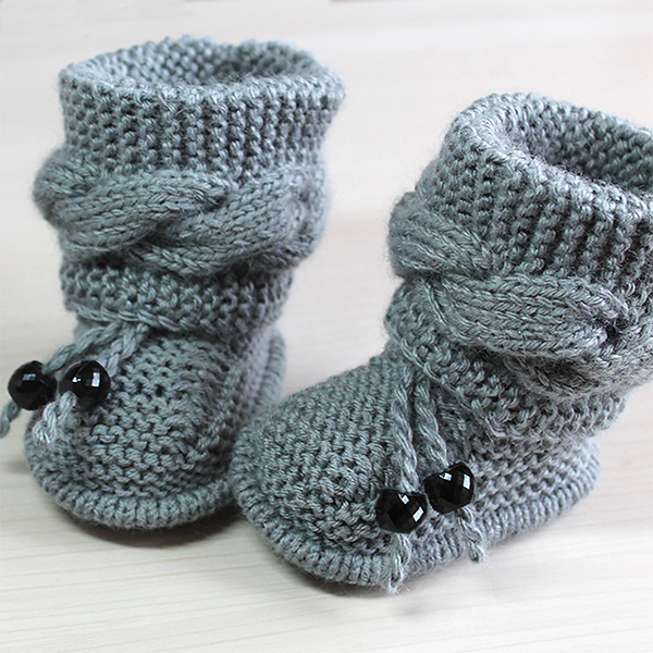 Free Knitting Pattern for Cable Baby Booties