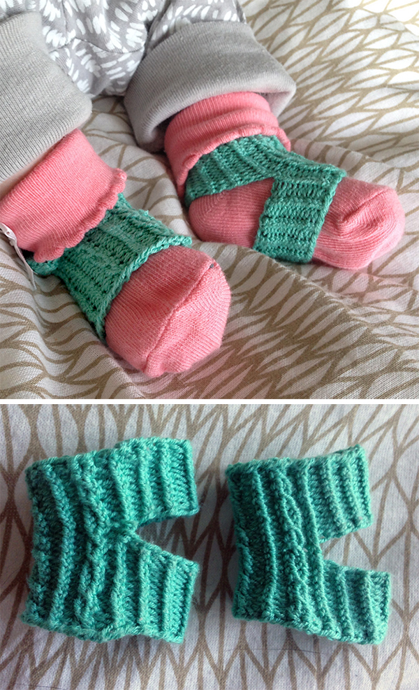 Free Knitting Pattern for Baby Sock Minders
