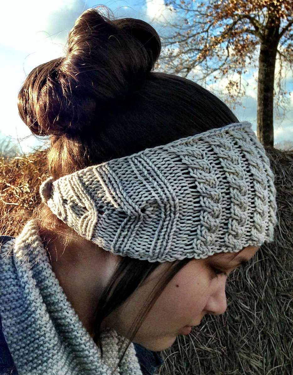 Free Knitting Pattern for Cablerimetry Headband