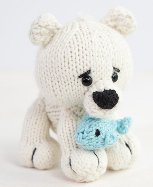 Free Knitting Pattern for Polar Bear Toy
