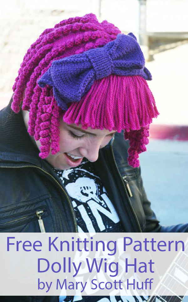 Free Knitting Pattern for Dolly Wig Hat