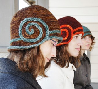 Free knitting pattern for Escargot Cloche and more cloche hat knitting patterns