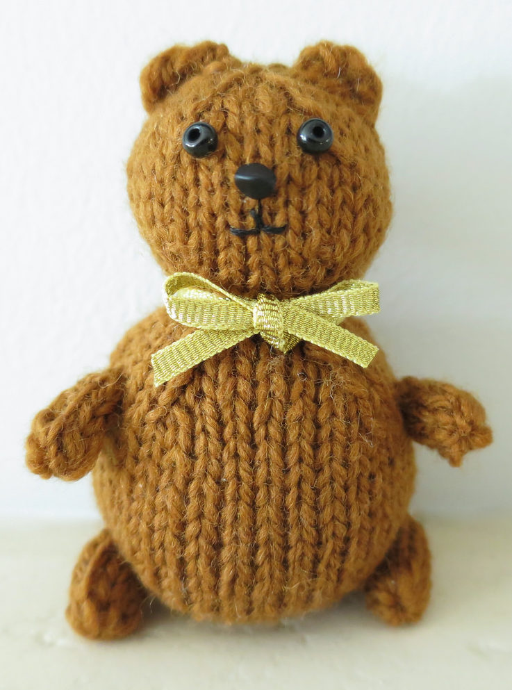 Free Knitting Pattern for Mini Teddy Bear