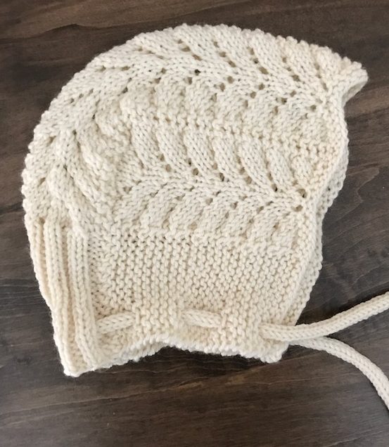 Free Knitting Pattern for Petite Pines Baby Bonnet