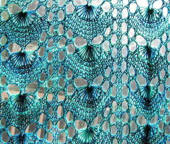 Free Knitting Pattern for Shetland Shell Scarf