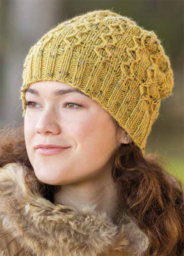 Free Knitting Pattern for Slouchy Slipped Hat