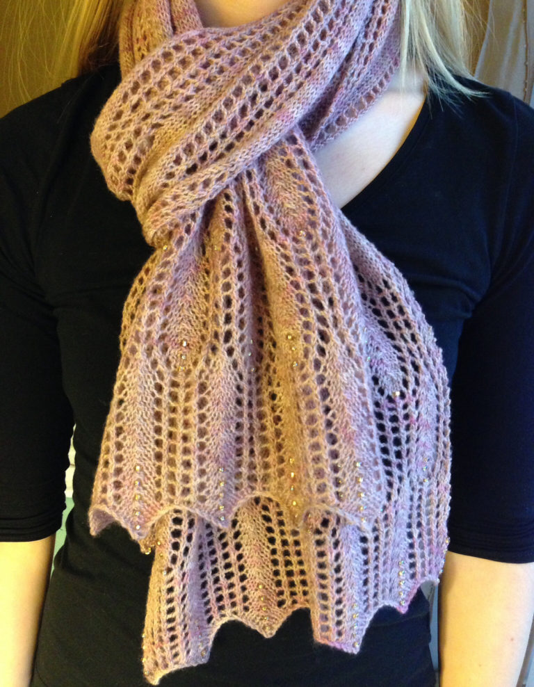 Free Knitting Pattern for Waves of Grain Scarf
