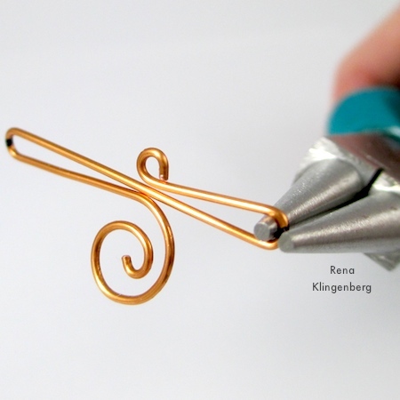 Wire Ear Cuff with Changeable Dangles - tutorial by Rena Klingenberg