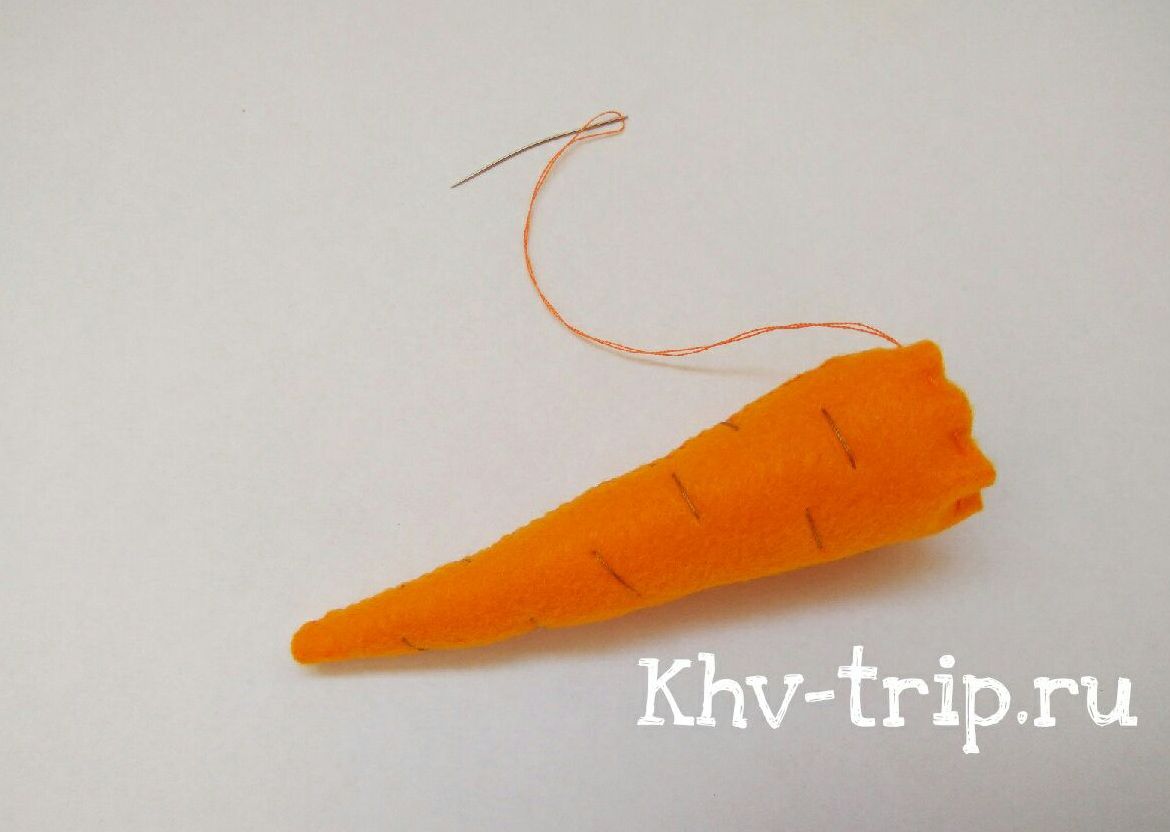 морковка из фетра выкройка мастер класс