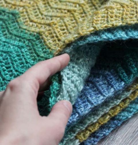 Узор "зиг-заг" для вязания шарфа