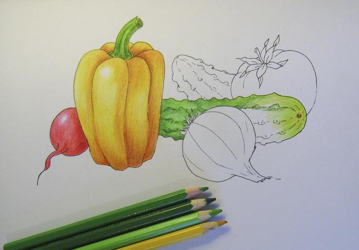 Как рисовать овощи