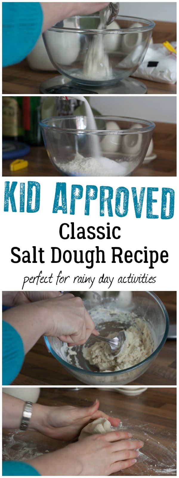 Kid Approved classic Salt Dough Recipe that is in grammes and oz perfect for rainy day activities and works every time.