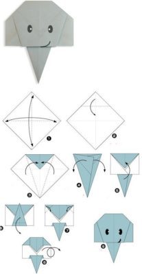 Схема сборки оригами для детей мордочка слона