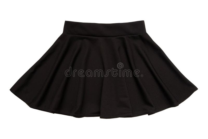 Black flared skirt. A black flared skirt, ubka stock photo