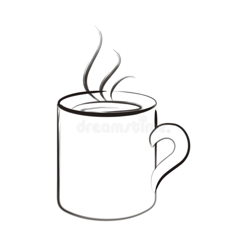 Brush Stroke Art - Coffee Mug royalty free illustration