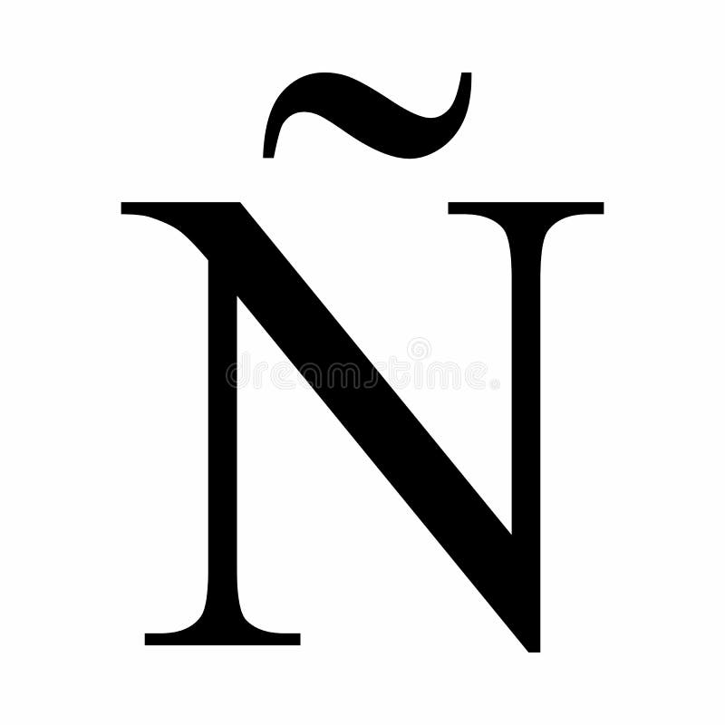 Latin N letter with tilde royalty free illustration