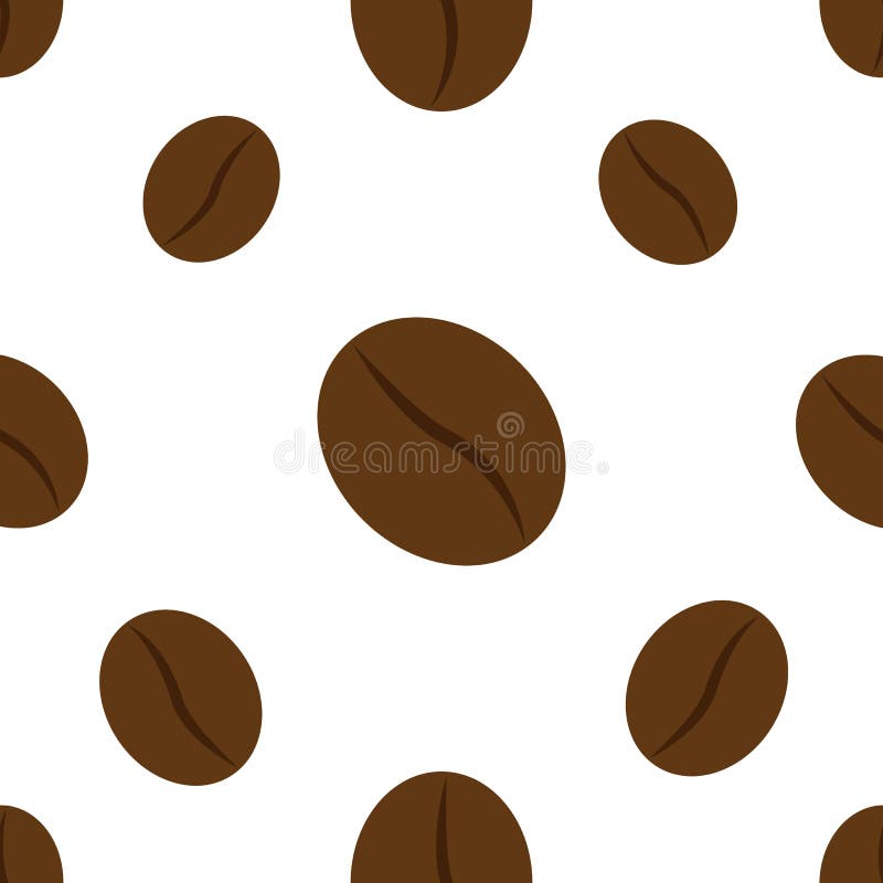 Coffee bean seamless pattern vector illustration. Eps10 vector illustration