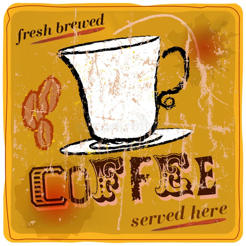 Coffee sign vector illustration