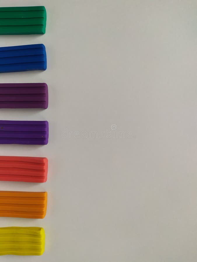 Color plasticine for kids crafts and arts design royalty free stock photography