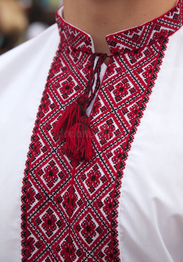 Embroidery shirt. For men. Ukrainian national clothes stock photos