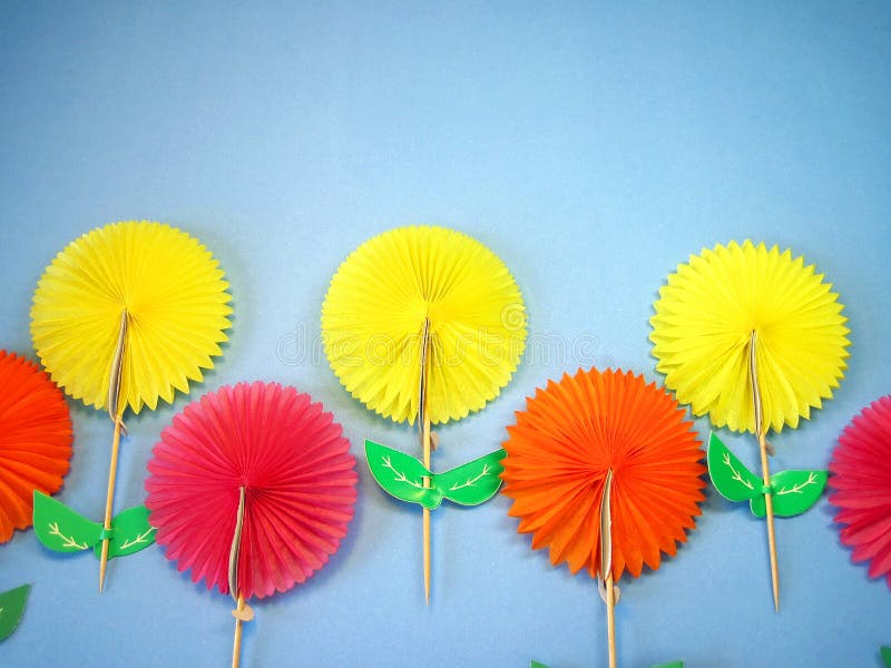 Flowers made from paper stock image