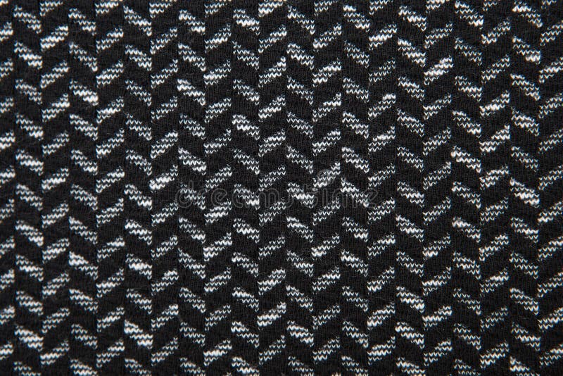 Herringbone fabric pattern texture background closeup. Black and white herringbone fabric pattern texture background closeup stock image
