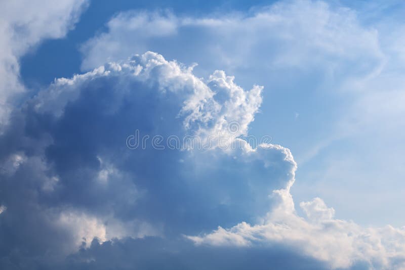 Closeup dense cumulus clouds royalty free stock image