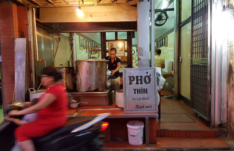 Pho shop, Hanoi, Vietnam royalty free stock images