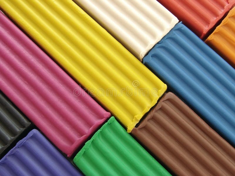 Plasticine 1. The set of the color plasticine as a background stock photography