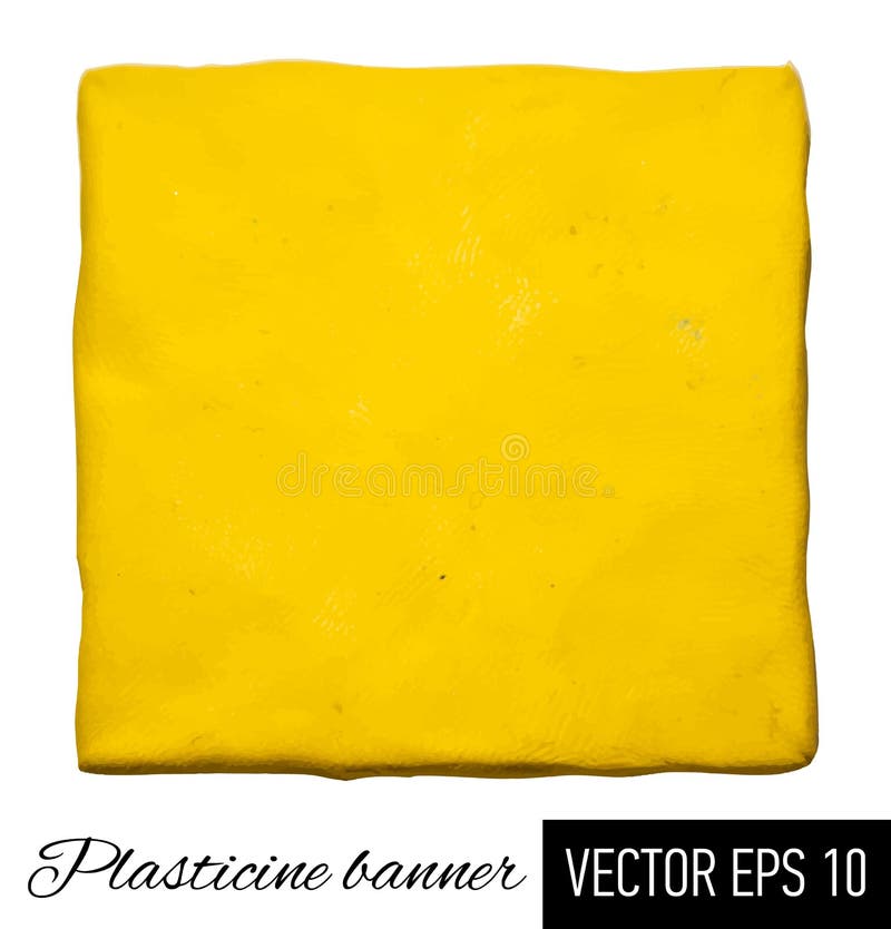 Plasticine square. Vector illustration. Plasticine square for your design. Vector illustration stock illustration