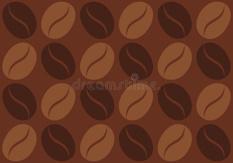 Retro pattern with coffee bean. Vector seamless pattern with coffee beans. Retro pattern with coffee bean stock illustration