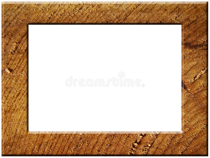 Rough wooden frame stock image