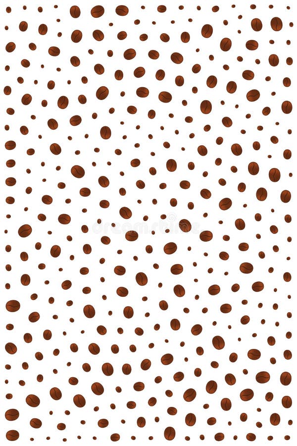 Seamless coffee bean pattern. Useful texture for fabric or backgrounds stock illustration
