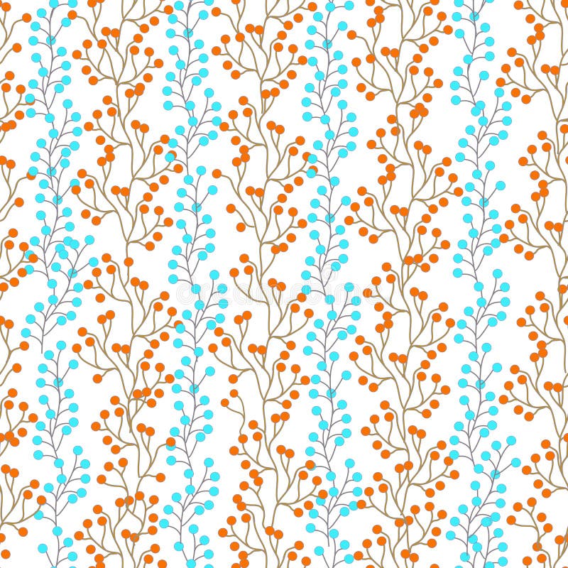 Seamless Slavic traditional pattern, embroidery on a white background. Vector illustration of blue and red plants for fabric, home. And kitchen textiles royalty free illustration