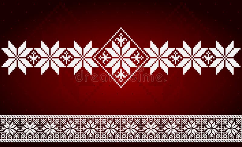 Slavic embroidery ornament template decoration pattern. Slavic embroidery ornament vector template decoration pattern royalty free illustration