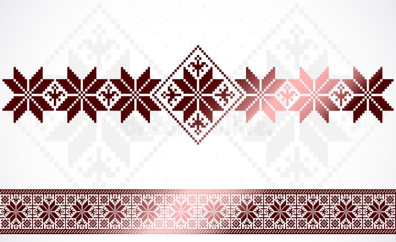 Slavic embroidery ornament template decoration pattern. Slavic embroidery ornament vector template decoration pattern vector illustration